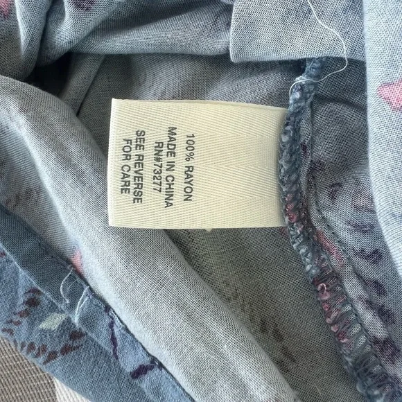 4/$20 🦋 Vintage Y2K 90s Mud Tie Front Crop Top Blouse XL - Picture 4 of 8